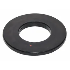 Valve seat for diaphragm pumps, providing a sealing surface to prevent backflow. Made of Buna-N material, offering resistance to oils, fuels, and moderate chemicals. Fits 3-inch pump size. Suitable for industrial fluid handling applications.