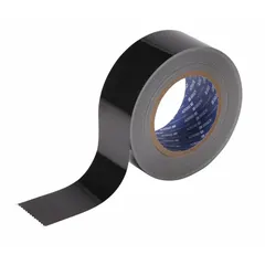Solid black floor marking tape for aisle marking, hazard identification, and area delineation. Polyester backing with 8 mil thickness. 2 in x 100 ft roll, no legend. Suitable for organizing workspaces in industrial facilities.