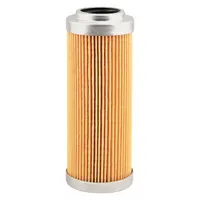 Cartridge hydraulic filter with cellulose media and reinforced centertube. Inside diameter 1 in, overall height 4 1/2 in. For use with hydraulic fluid in Massey Ferguson vehicles
