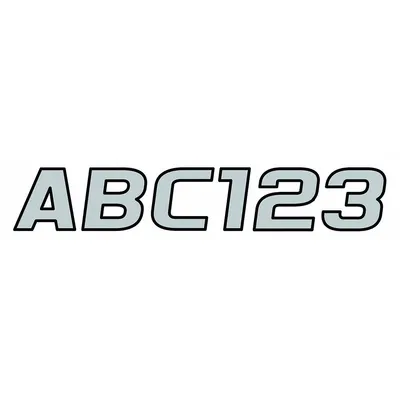 HARDLINE PRODUCTS Letter and Number Label Set: Gen Identification/USCG, 3 in Character Ht - Boat Registration Letters & Numbers