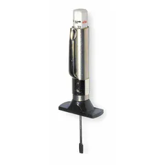 Pencil-style analog tire tread gauge with plastic construction. Measures tread depth in 1-inch calibration increments. Used for checking remaining tread depth on vehicle tires to assess wear and safety in automotive maintenance and fleet operations.