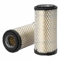 Engine air filter with radial seal and cellulose media. Outside diameter 3 1/2 in. Compatible with Ingersoll-Rand vehicles. Interchanges with Baldwin RS3715 and FleetGuard AF25550. Used in engine intake systems to capture airborne particles
