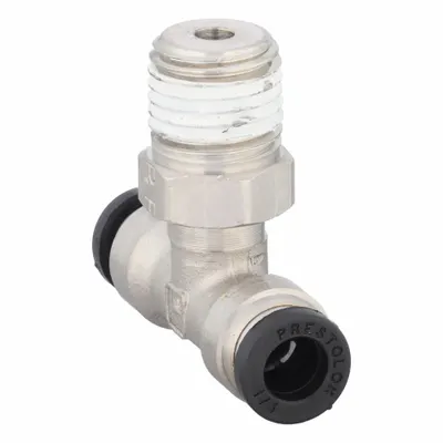 PARKER Nickel-Plated Brass Push-Fit Tee Fitting - Nickel-Plated Brass Tube Fittings