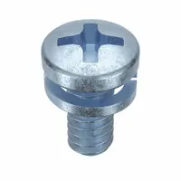 SEMS Screw: Split Lock, #6-32 Thread Size, 5/16 in Lg, Steel, Zinc-Plated, Pan, Phillips, 100 PK (MPN MPPLI0-600310-100P)