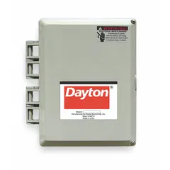 This simplex pump control panel is rated for 208/240/480V AC and 23 to 32 A. It provides motor starting and overload protection for single-pump applications. The NEMA 4X enclosure suits wet or corrosive environments. No switch is included; unit is non-reversing and not specified as intrinsically safe.