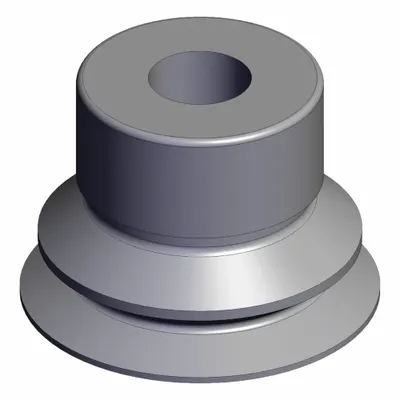SMC Bellows Pad: Bellows, w/o Adapter, 15 mm Pad Dia, NBR, Black, 50, 11 mm Pad Ht - Bellows Type Automotive & Industrial Vacuum Pads