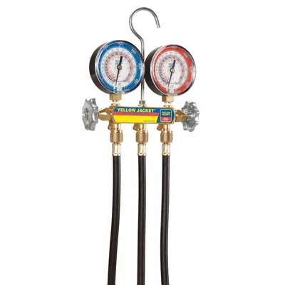 YELLOW JACKET Series PLUS II Manifold Gauge Set - Analog Manifold Gauge Kits