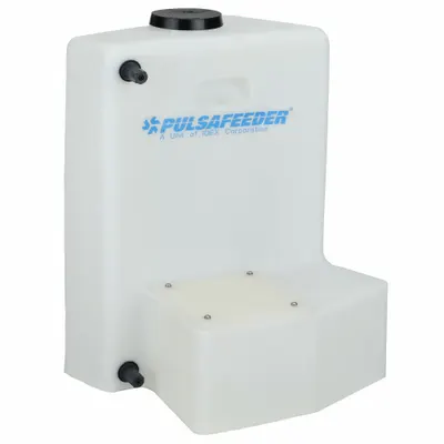PULSAFEEDER Integrated Tank System: 15 gal, Polyethylene Tank, Vertical - Feed Tanks for Chemical Metering Pumps