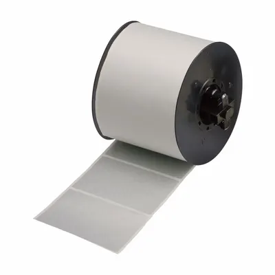 BRADY Pre-Cut Label Stock Roll: Tamper Indicating Footprint 'Checker Board' Pattern - Brady Destructible Tamper-Indicating Precut Label Rolls