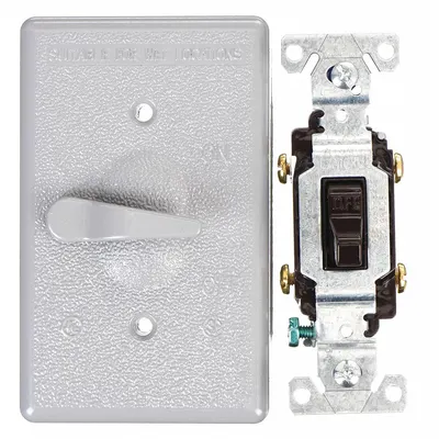 BELL Weatherproof Cover: Die-Cast Zinc, Toggle Switches, 1 Gangs, 4 5/8 in Overall Ht - Aluminum & Zinc Weatherproof Electrical Box Covers