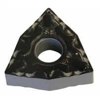 Trigon (W) indexable turning insert for general turning, facing, and profiling operations on metal workpieces. Suitable for medium to finishing cuts in steel and stainless steel. Available in size designations WNMG432ESE and WNMG080408N-SE