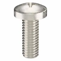 Pan head machine screw with #10-32 thread, 1/2 in length, made from 316 stainless steel with a plain finish. Features a Phillips drive (size #2) and is supplied in a 25-piece pack. Suitable for general fastening in machinery, enclosures, and equipment requiring corrosion resistance