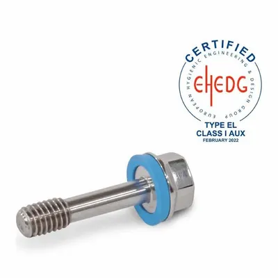 JW WINCO Narrow-Shaft Hygienic Hex Head Screw with Sealing Washer - Narrow-Shaft Hygienic Hex Head Screws with Sealing Washer
