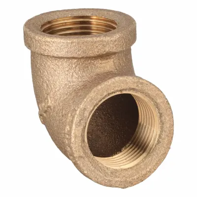 OEM Brass 90° Pipe Elbow, 3/4 in x 3/4 in, Class 125, 200 psi - Threaded Low-Pressure Pipe Fittings for Potable Water