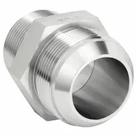 Hydraulic Hose Adapter: 1 1/4 in x 1 1/2 in Fitting Size, Male x Male, NPTF x JIC, Rigid, Straight (MPN 2021-20-24S)