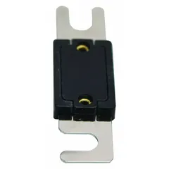 ANL-type fuse rated for 150 A, designed for overcurrent protection in DC power systems. Used in fleet and vehicle maintenance applications to protect power inverters and battery systems. Compatible with models 1YAY9/26X006/45TX17/5KB74.