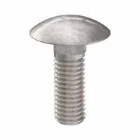 Carriage Bolt: Square Neck, 1/2"-13 Thread Size, 1 1/2 in lg, Stainless Steel, 316, Plain (MPN BULK-BOLT-4968)
