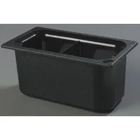 Rectangular third-size steam table pan with 3.4 qt capacity and 12 11/16 in overall length. NSF Certified for sanitation compliance and dishwasher safe. Suitable for holding, serving, or storing food in standard steam table wells in commercial foodservice operations