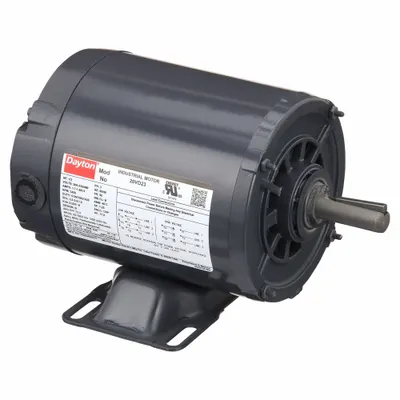 Dayton General Purpose Motor: Rigid Base Mount, Open Drip Proof, 1/2 hp, 230/460V AC - Rigid Base 3-Phase General Purpose AC Motors