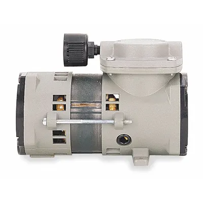 THOMAS Compressor/Vacuum Pump: 3/64 hp, 115V AC, 22.1 in Hg Max Vacuum - Diaphragm Combination Compressor & Vacuum Pumps