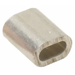 Aluminum crimps ferrules used to secure and terminate bird control netting. Crimped over the netting edge to prevent fraying and maintain tension. Each ferrule has a 3/4-inch overall length, silver finish. Sold in a pack of 100.