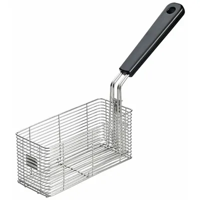 WARING COMMERCIAL Fryer Basket: Rectangle, Coated Handle, 12 1/4 in Overall Dp, 11 in Overall Ht - Fryer Baskets