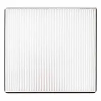 Panel-style cabin air filter for Peterbilt vehicles. Overall length 10 1/2 inches. Filters incoming cabin air to remove dust, pollen, and other airborne contaminants