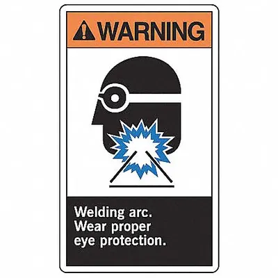 ACCUFORM Warning: Welding Arc Wear Proper Eye Protection Signs