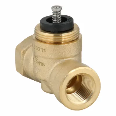 Siemens Hydronic Globe Valve: 2-Way, 2.5 CV Flow, 1/2 in Female NPT, Brass Body - 2-Way NPT Connection Globe Valves