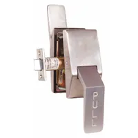 This TRIMCO passage paddle lockset is designed for interior doors where privacy without locking is required, such as restrooms or offices. The ADA-compliant push up/pull down style ensures easy operation for users with disabilities. It features a passage function, meaning it does not lock