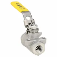 APOLLO Manual Two-Way Ball Valve: 1/4 in Nominal Valve Size, Stainless Steel, Straight Valve Body (MPN 7610127A)