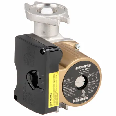 ARMSTRONG Circulating Pump: 1/8 hp HP, 115V AC, Stainless Steel, 3, 18 gpm, 18 ft Max. Head - General-Purpose Inline Circulator Pumps