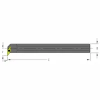 Indexable boring bar designed for precision internal boring operations in metalworking. Suitable for use in CNC lathes and machining centers to enlarge or finish holes with high accuracy. Features replaceable cutting inserts for efficient tool maintenance
