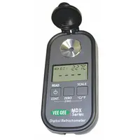 VEE GEE Refractometer: Baume/Brix/Moisture/Refractive Index, Auto, Digital, 4 7/8 in Overall Dp (MPN 48301)