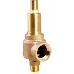 AQUATROL 740DC1M2J1-125 is an ASME Section VIII steam pressure relief valve with a 1/2 in MNPT inlet and 3/4 in FNPT outlet. Constructed from bronze, it has a maximum operating pressure of 364 psi. Used for overpressure protection in steam, air, and liquid systems.