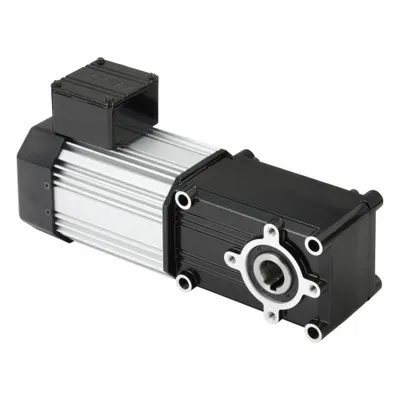 BISON AC Gearmotor: Right Angle, Single Output Shaft, Round, 3-Phase, TEFC, 17 RPM - Hollow Shaft Right Angle AC Gearmotors