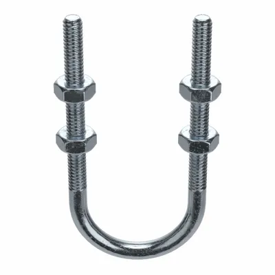 Standard U-Bolt: 1/4"-20 Thread Size, For Pipe Size 1 in, 3 7/16 in Inside Ht - Standard U-Bolts