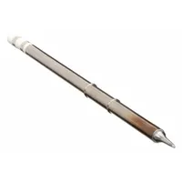 HAKKO T15-BCF1 is a bevel-shaped soldering tip with 1.1 mm width, 11.5 mm length, and 1 mm outer diameter. Compatible with HAKKO FM-2028 handpiece. Suitable for precision soldering, component removal, drag soldering, and rework on circuit boards