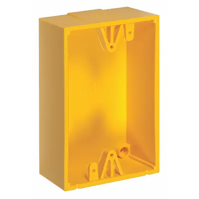 SAFETY TECHNOLOGY INTERNATIONAL KIT-71100A-Y Back Box Kit, Yellow Polycarbonate - Backboxes for Alarm & Wall Fixture Covers
