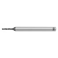 Solid carbide micro drill bit with 3.19 mm diameter, 140° 4-facet point geometry, and TiAlN coating. Regular spiral flute design. Suitable for precision drilling applications in machining operations requiring small diameter holes