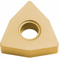 Trigon (W) indexable turning insert made of CVD cermet for wear resistance in finishing cuts. Suitable for light to medium finishing operations on steels and stainless steels. Compatible with standard tool holders accepting WNMA432 geometry.