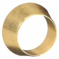 Double-ferrule brass compression fitting for 1/16 in OD tubing. Part of the A-LOK(R) series, compatible with Swagelok fitting brands. Used in instrumentation and process systems to create leak-tight seals