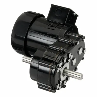 Dayton Gearmotor: Inline, Dual Output Shafts, PSC, TEFC, 6.5 RPM, 1,100 in-lb Max Torque - Parallel Shaft AC Gearmotors