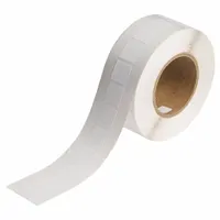 Pre-Cut Label Stock Roll: 1 in x 1 in, Acrylic, Permanent Adhesive, 1,500 Labels, J4000, Permanent (MPN J40-179-2595)