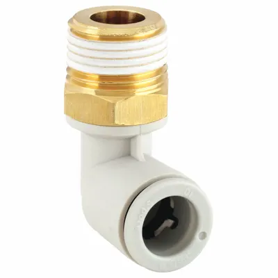 SMC KQ2L10-03AS Push-to-Connect x BSPT Elbow Fitting - Polybutylene & Brass Tube Fittings