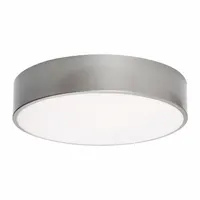 LED Flush Mount: 12 in Dia, Satin Nickel, 2 1/2 in Ht, 1,600 lm, 2700K/3000K/3500K/4000K/5000K, 20 W (MPN BAYF12LAJUDSN)