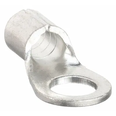 BURNDY Ring Terminal: Bare, #10 Stud Size, 8 AWG to 8 AWG Wire Sizes, 600 V - Non-Insulated Ring Terminals