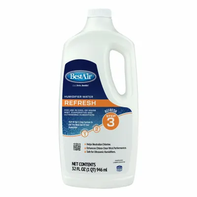 BESTAIR Humidifier Refresh Plus Vitamin C Water Treatment, 32 oz - Cleaning Chemicals for Humidifiers