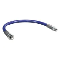 This GRACO paint sprayer hose has a 1/4 in inside diameter and 16 in overall length. It is blue and designed for use with paints. Compatible with manufacturer model number 253958. Used for transferring paint in spray-painting applications