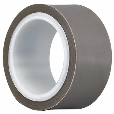 OEM Film Tape: 3 1/2 in Wd, 5 yd Lg, 6.5 mil Thick, Silicone, Gray - PTFE Slick Surface Tape